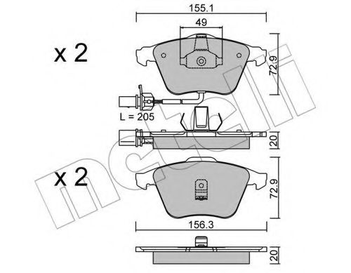 set placute frana,frana disc