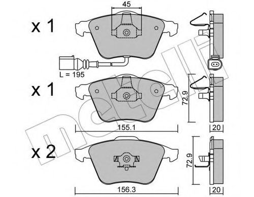 set placute frana,frana disc