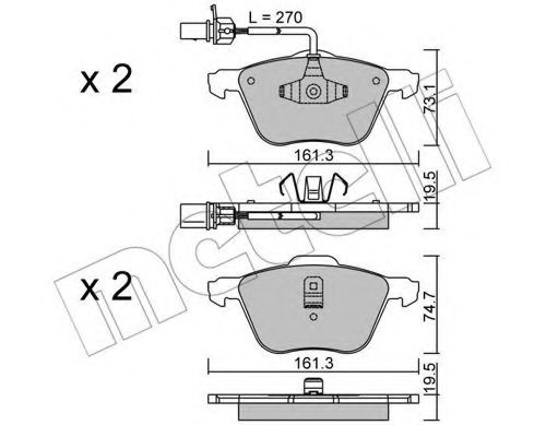 set placute frana,frana disc