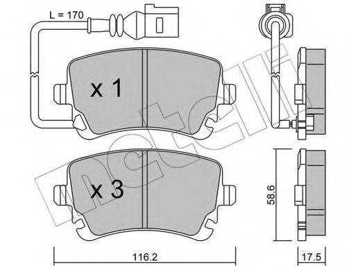 set placute frana,frana disc