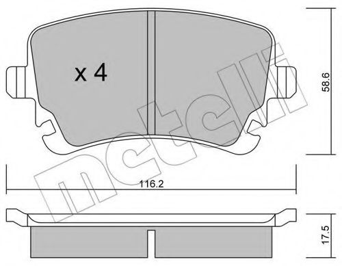 set placute frana,frana disc