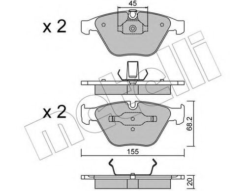 set placute frana,frana disc