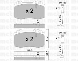 set placute frana,frana disc