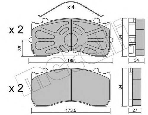 set placute frana,frana disc