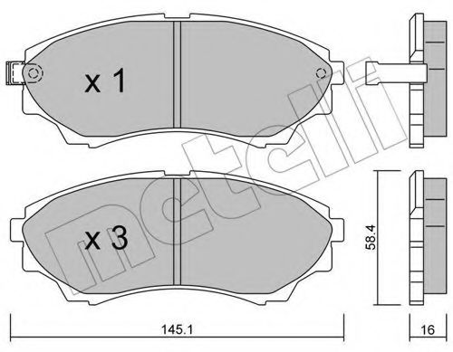 set placute frana,frana disc