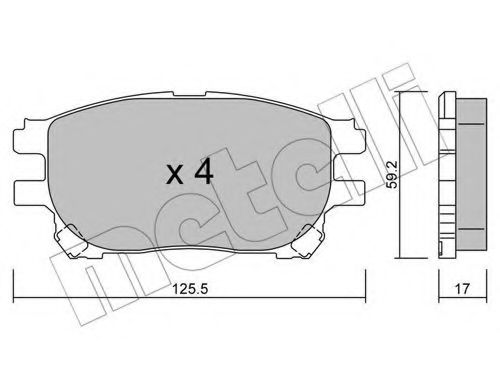 set placute frana,frana disc