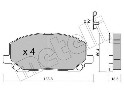 set placute frana,frana disc