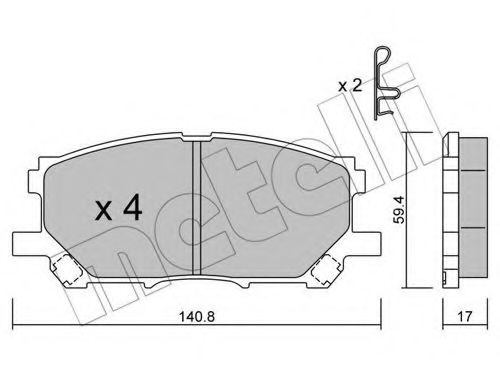 set placute frana,frana disc