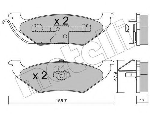 set placute frana,frana disc