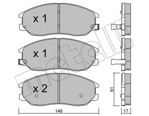 set placute frana,frana disc