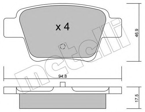 set placute frana,frana disc