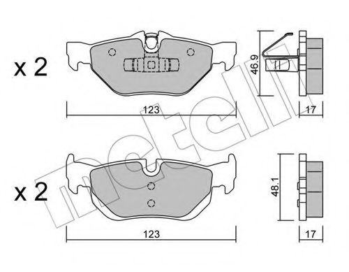 set placute frana,frana disc