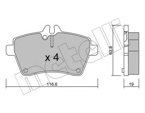 set placute frana,frana disc