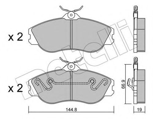 set placute frana,frana disc