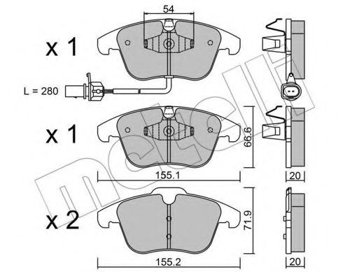 set placute frana,frana disc