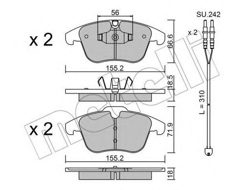 set placute frana,frana disc