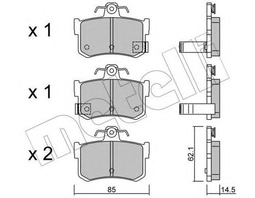 set placute frana,frana disc