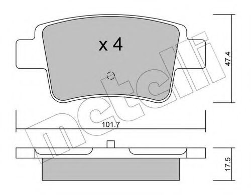 set placute frana,frana disc