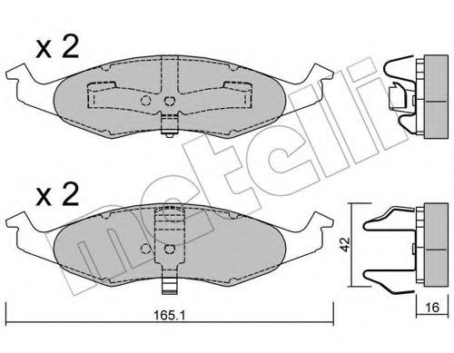 set placute frana,frana disc