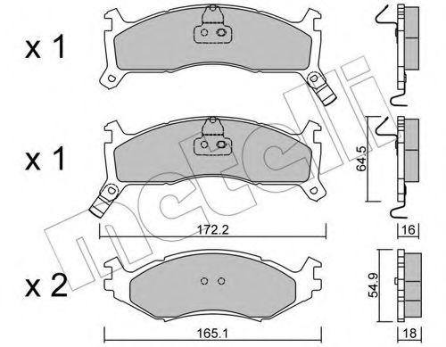 set placute frana,frana disc