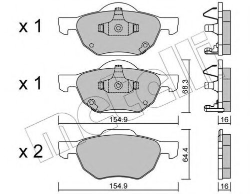 set placute frana,frana disc