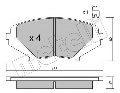 set placute frana,frana disc