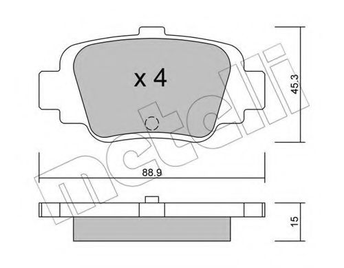 set placute frana,frana disc