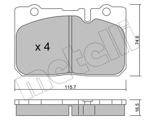 set placute frana,frana disc