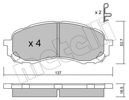 set placute frana,frana disc