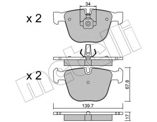 set placute frana,frana disc