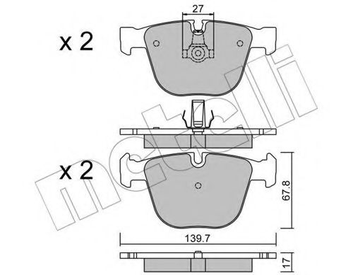 set placute frana,frana disc