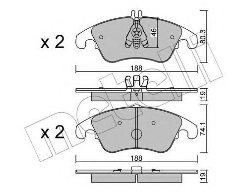 set placute frana,frana disc