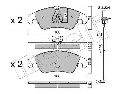 set placute frana,frana disc