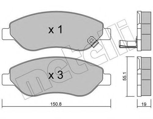 set placute frana,frana disc