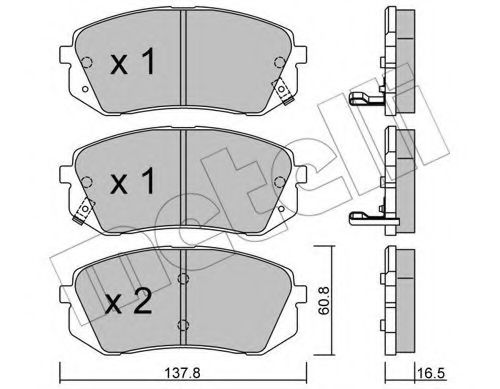 set placute frana,frana disc