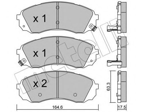 set placute frana,frana disc