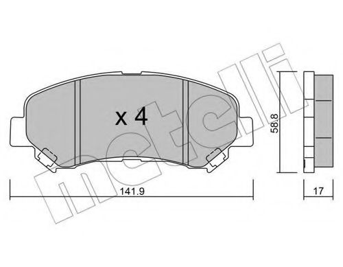 set placute frana,frana disc