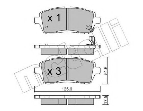 set placute frana,frana disc