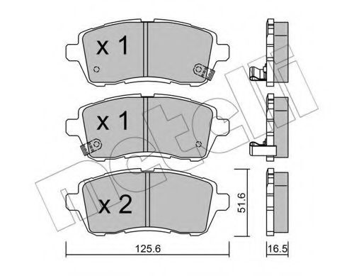 set placute frana,frana disc