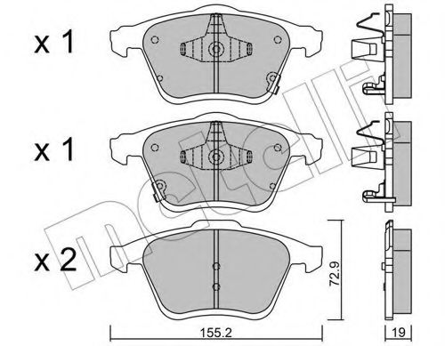 set placute frana,frana disc