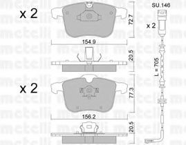 set placute frana,frana disc
