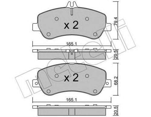 set placute frana,frana disc