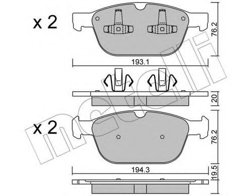 set placute frana,frana disc