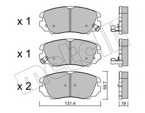 set placute frana,frana disc