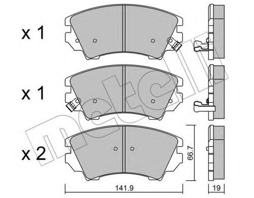 set placute frana,frana disc