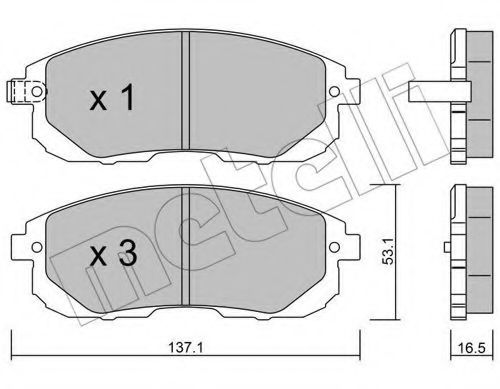 set placute frana,frana disc