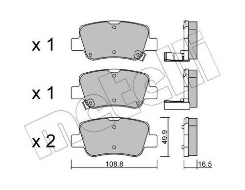 set placute frana,frana disc