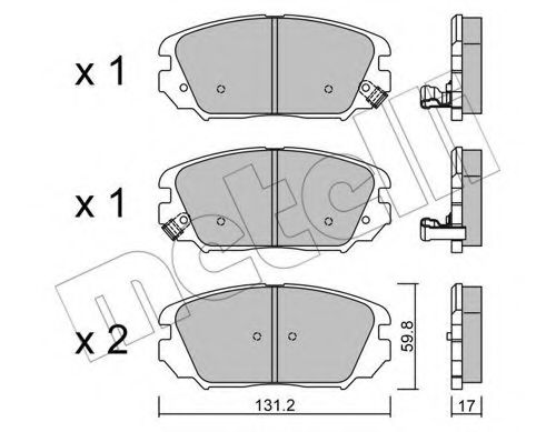 set placute frana,frana disc