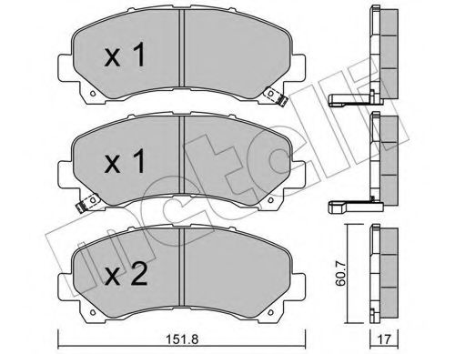 set placute frana,frana disc