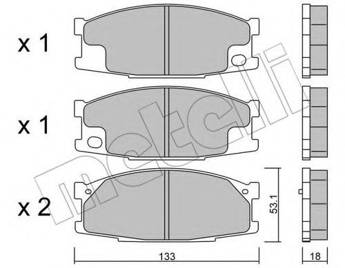 set placute frana,frana disc